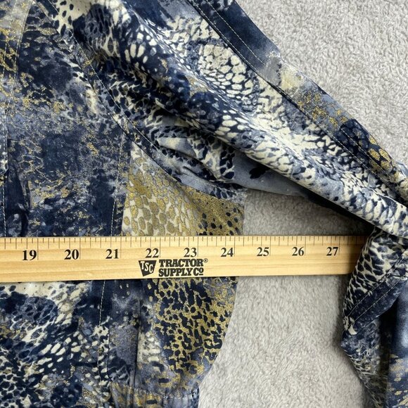 Chico's Zenergy Women's Size 3X Jacket Snake Print Mock neck Full Zip - Picture 3 of 9